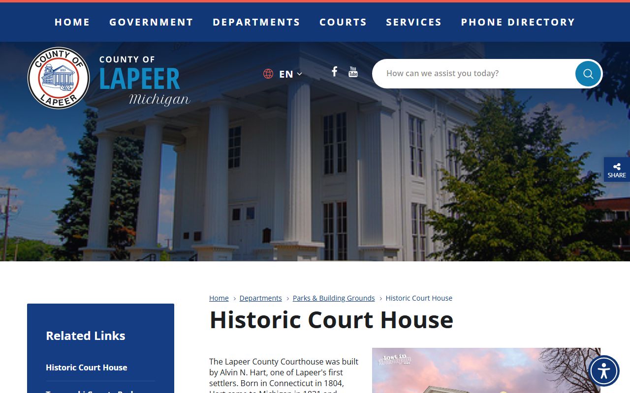 Lapeer County historic courthouse tied to court records history